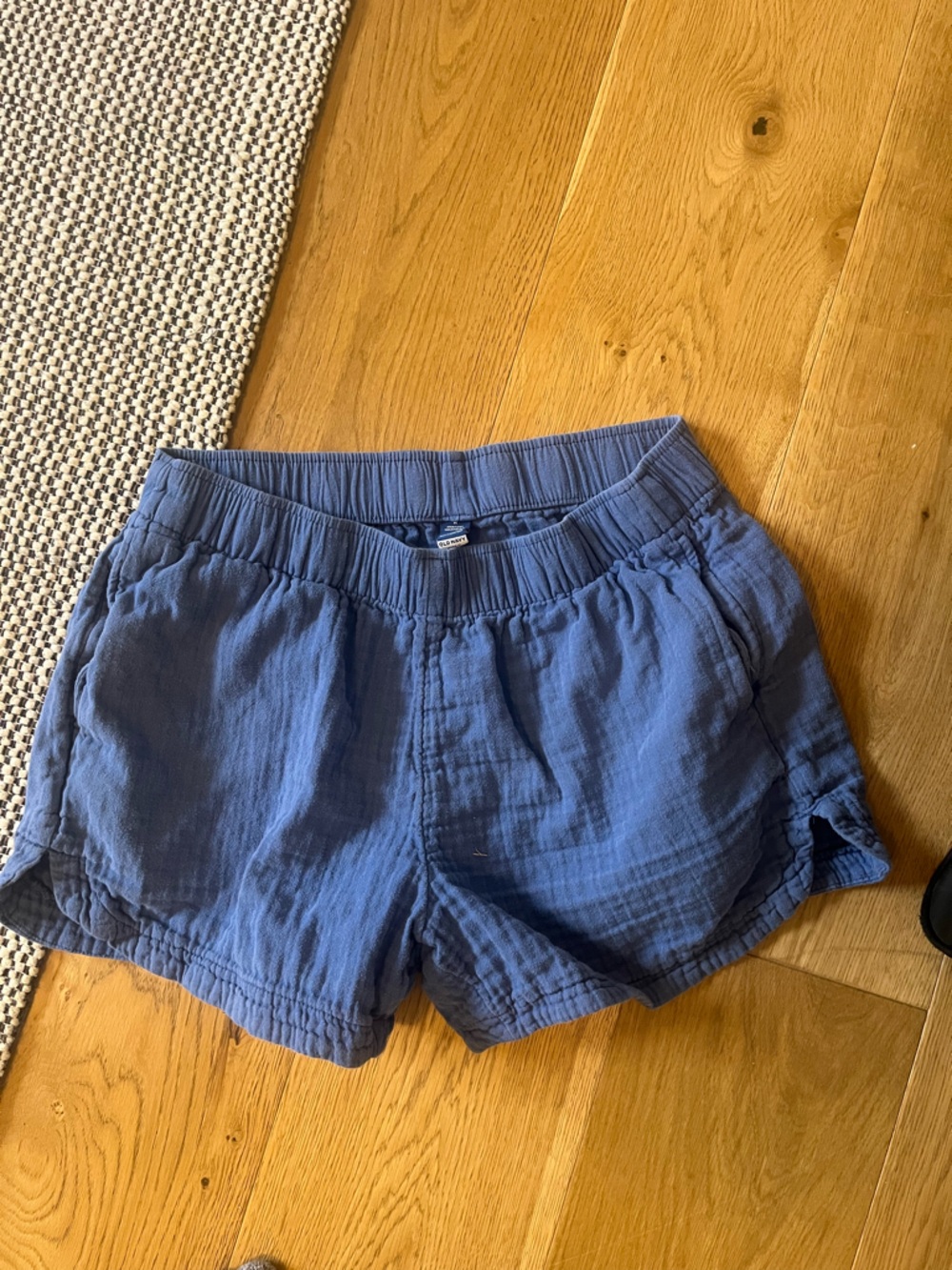 Old Navy Cotton Women’s Blue Elastic-Waist Casual Shorts